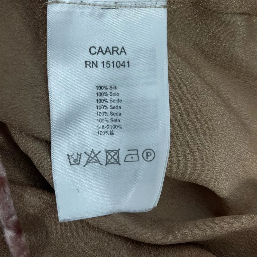 CAARA 100% Silk Crushed Velvet Spaghetti Strap Cami Camisole Top In Rust M - Picture 13 of 16